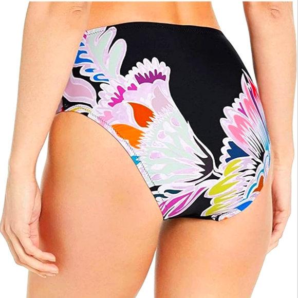 Trina Turk Floral High-Waisted Hipster Bikini Bottom - Picture 2 of 8